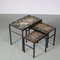 Nesting Tables with Stone Tops, the Netherlands, 1960s, Set of 3 4