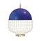 Cobalt Magnolia Suspension Lamp with Brass Ring by Dooq 2