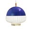 Cobalt Magnolia I Suspension Lamp with Brass Ring by Dooq, Image 2