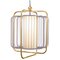 Brass and Salmon Jules Suspension Lamp by Dooq 4