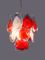 Red & White Glass Chandelier by Paolo Venini for Venini, 1960s, Image 6