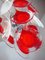 Kronleuchter in Rot & Weiß von Paolo Venini für Venini, 1960er 3