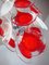 Red & White Glass Chandelier by Paolo Venini for Venini, 1960s, Image 3