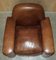 Art Deco Brown Leather Armchairs, 1920s, Set of 2 15