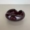 No. 1 NRed Murano Glass Bowl Shells Ashtray attributed to Venini, Italy, 1970s 5