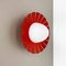 Red Metal Opaline Glass Sunburst Wall Lights in the style of Stilnovo by Gio Ponti, Italy, 1960s 19