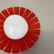 Red Metal Opaline Glass Sunburst Wall Lights in the style of Stilnovo by Gio Ponti, Italy, 1960s 6