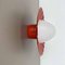 Rote Sunburst Wandlampen aus Opalglas aus Metall im Stilnovo-Stil von Gio Ponti, Italien, 1960er 2
