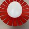 Red Metal Opaline Glass Sunburst Wall Lights in the style of Stilnovo by Gio Ponti, Italy, 1960s 8