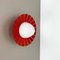 Red Metal Opaline Glass Sunburst Wall Lights in the style of Stilnovo by Gio Ponti, Italy, 1960s 11