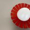 Red Metal Opaline Glass Sunburst Wall Lights in the style of Stilnovo by Gio Ponti, Italy, 1960s 5