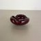 No. 2 Red Bubble Murano Glass Bowl Ashtray attributed to Venini, Italy, 1970s 2