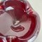 Nr. 2 Posacenere Bubble in vetro di Murano rosso attribuito a Venini, Italia, anni '70, Immagine 9
