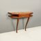 Mid-Century Modern Italian Wood, Briar and Brass Console with Drawer, 1940s, Image 5