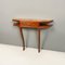 Mid-Century Modern Italian Wood, Briar and Brass Console with Drawer, 1940s, Image 4