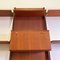 Mid-Century Modern Italian Teak and Brass Modular Wall Bookcase, 1960s 10