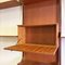 Mid-Century Modern Italian Teak and Brass Modular Wall Bookcase, 1960s, Image 11