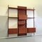 Mid-Century Modern Italian Teak and Brass Modular Wall Bookcase, 1960s, Image 3