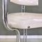 Modern Italian Steel and White Glossy Faux Leather Chairs, 1970s, Set of 10 12