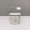 Modern Italian Steel and White Glossy Faux Leather Chairs, 1970s, Set of 10 6