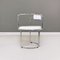 Modern Italian Steel and White Glossy Faux Leather Chairs, 1970s, Set of 10, Image 6