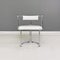 Modern Italian Steel and White Glossy Faux Leather Chairs, 1970s, Set of 10 5