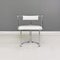Modern Italian Steel and White Glossy Faux Leather Chairs, 1970s, Set of 10, Image 5