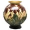Große handgemachte und handbemalte Jugendstil Vase aus Opalglas, Belgien, 1923 1