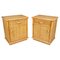 Mid-Century Bedside Tables in Bamboo & Rattan, Italy, 1970s, Set of 2 2