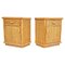 Mid-Century Bedside Tables in Bamboo & Rattan, Italy, 1970s, Set of 2 1