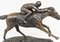 Pferd und Jockey aus Bronze im Stil von PJ Mene Steeplechase 4