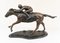 Pferd und Jockey aus Bronze im Stil von PJ Mene Steeplechase 6