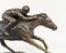 Pferd und Jockey aus Bronze im Stil von PJ Mene Steeplechase 3