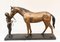 Französische Jockey- und Pferdestatue aus Bronze 6