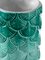 Vase Plumage Décoré à la Main Blanc et Vert par Cristina Celestino pour BottegaNove 2