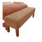 Mediterranean Upholstered Wooden Bench 2