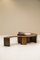 Walnut Dry Bar with Benches, Italy, 1970s, Set of 5, Image 10