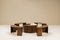 Walnut Dry Bar with Benches, Italy, 1970s, Set of 5, Image 3