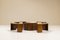 Walnut Dry Bar with Benches, Italy, 1970s, Set of 5, Image 2