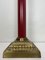 Large Brass and Red Lacqued Corinthian Column Table Lamp, 1970s 5