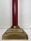 Large Brass and Red Lacqued Corinthian Column Table Lamp, 1970s, Image 5