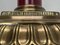 Große korinthische Säulen Tischlampe aus Messing & Rot lackiert, 1970er 9