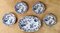 French Japon Dinner Plates with Sauces and Tray from Creil Montereau, 1890, Set of 5, Image 3