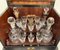 Early-20th Century French Foldable Hand-Carved Marquetry Walnut Liqueur Cellar, 1890s 5
