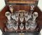 Early-20th Century French Foldable Hand-Carved Marquetry Walnut Liqueur Cellar, 1890s 15