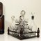 Cantina da liquore pieghevole in legno di noce intagliato a mano, inizio XX secolo, Francia, fine XIX secolo, Immagine 2