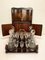 Cantina da liquore pieghevole in legno di noce intagliato a mano, inizio XX secolo, Francia, fine XIX secolo, Immagine 6