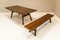 Torbecchia Walnut Dining Table and Bench by Giovanni Michelucci for Poltronova, Italy, 1965, Set of 2 4