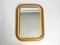 Espejo de pared minimalista grande de roble retroiluminado, Italia, años 60, Imagen 1