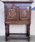 Antique Spanish Cabinet in Carved Walnut and Iron Stretcher, 1850 3